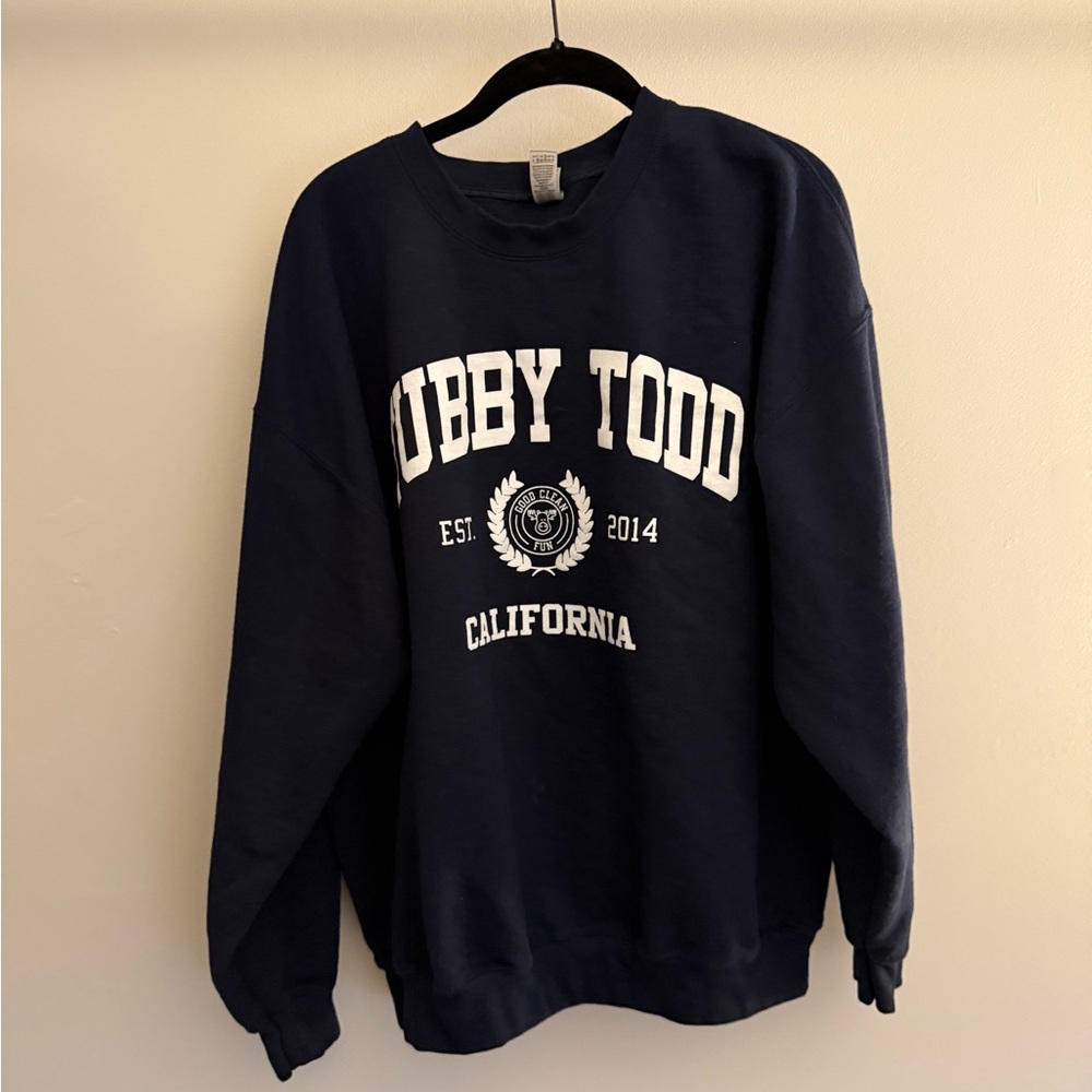 Tubby Todd California Crewneck Sweatshirt – Navy Blue (XL)